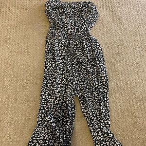 American Eagle cheetah tube top romper